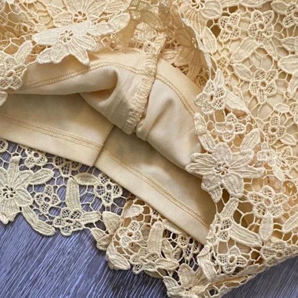 Lulu's Sunny Yellow Lace Mini Dress - Picture 3 of 4